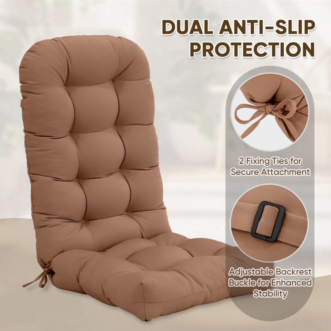 COOS BAY High Back Adirondack Chair Cushions, 49x20x5, Set of 2