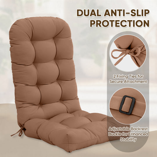 COOS BAY High Back Adirondack Chair Cushions, 49x20x5, Set of 2