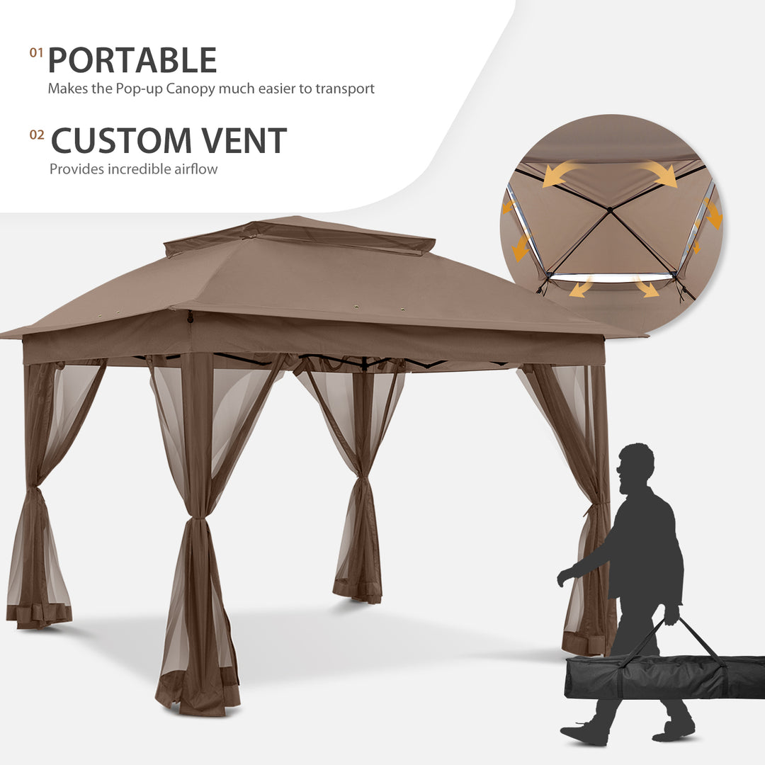 COOS BAY 11x11 Pop Up Gazebo with Mesh Netting