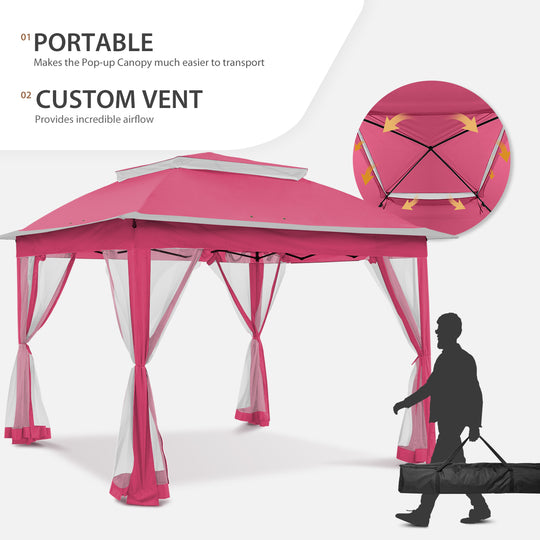 COOS BAY 11x11 Pop Up Gazebo with Mesh Netting