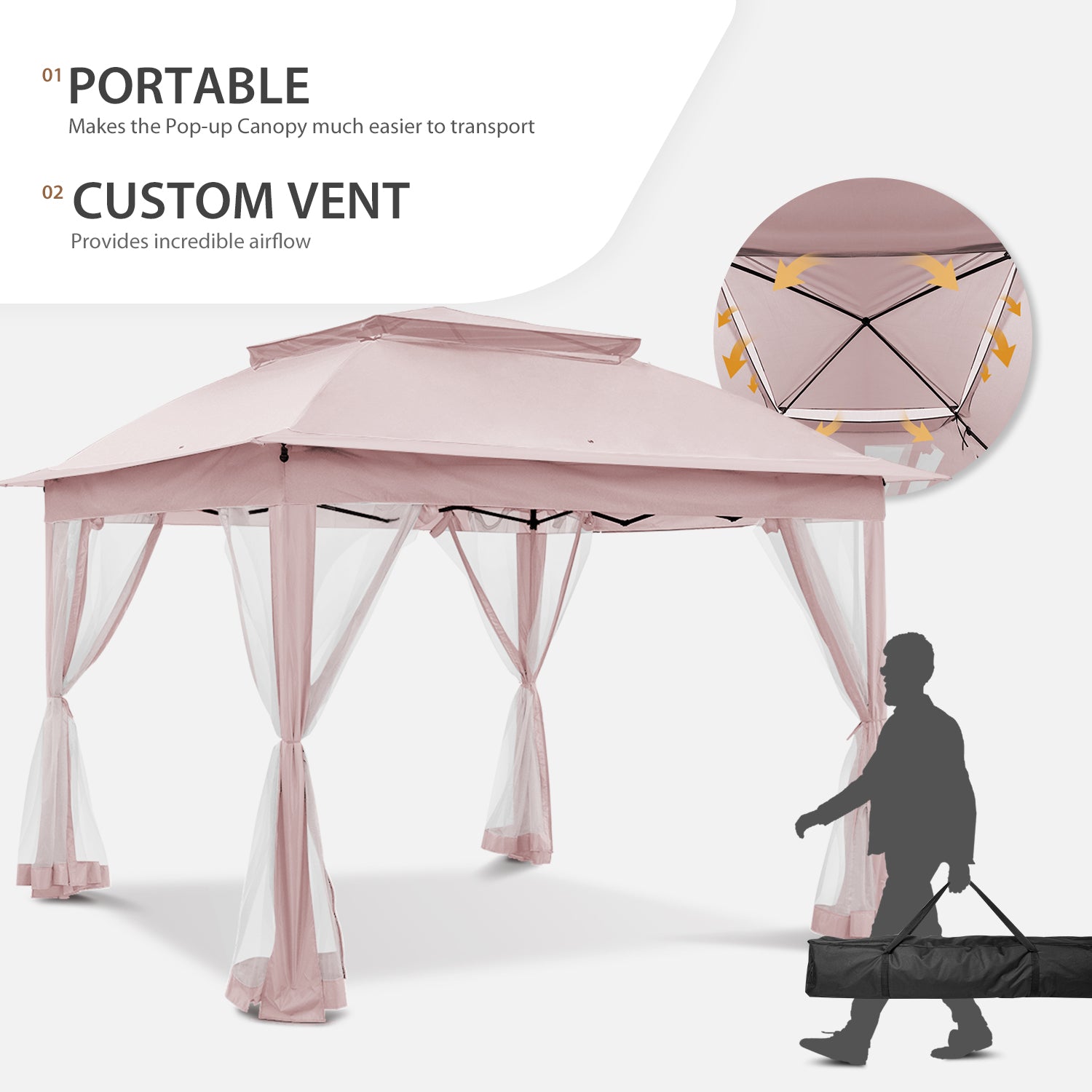 COOS BAY 11x11 Pop-Up Gazebo with Netting – COOS BAY Outdoors