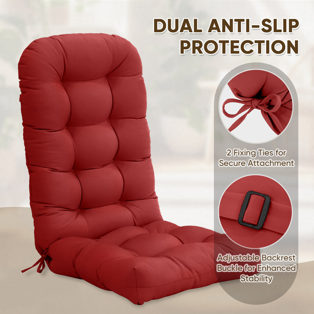 COOS BAY High Back Adirondack Chair Cushions, 49x20x5, Set of 2