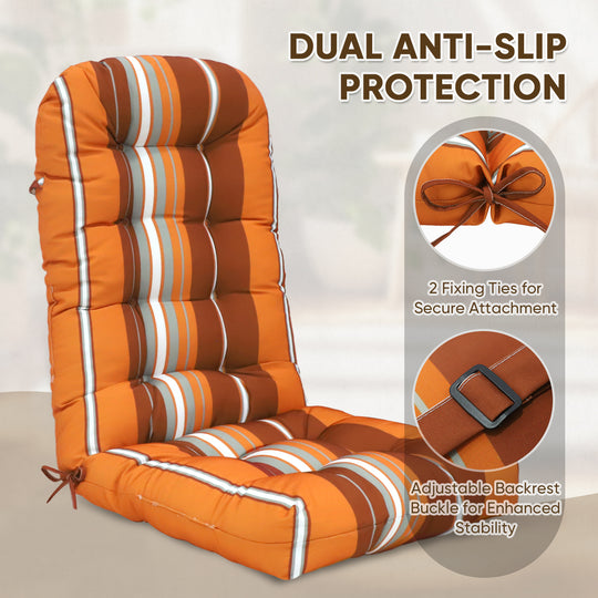 COOS BAY High Back Adirondack Chair Cushions, 49x20x5, Set of 2