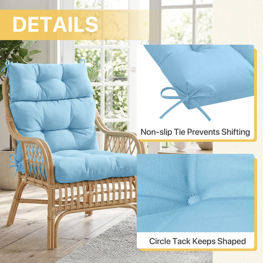 COOS BAY Outdoor Chair Cushions High Back 46x22 Inch, 1 Pack