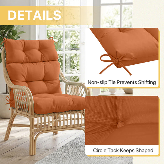 COOS BAY Outdoor Chair Cushions High Back 46x22 Inch, 2 Pack