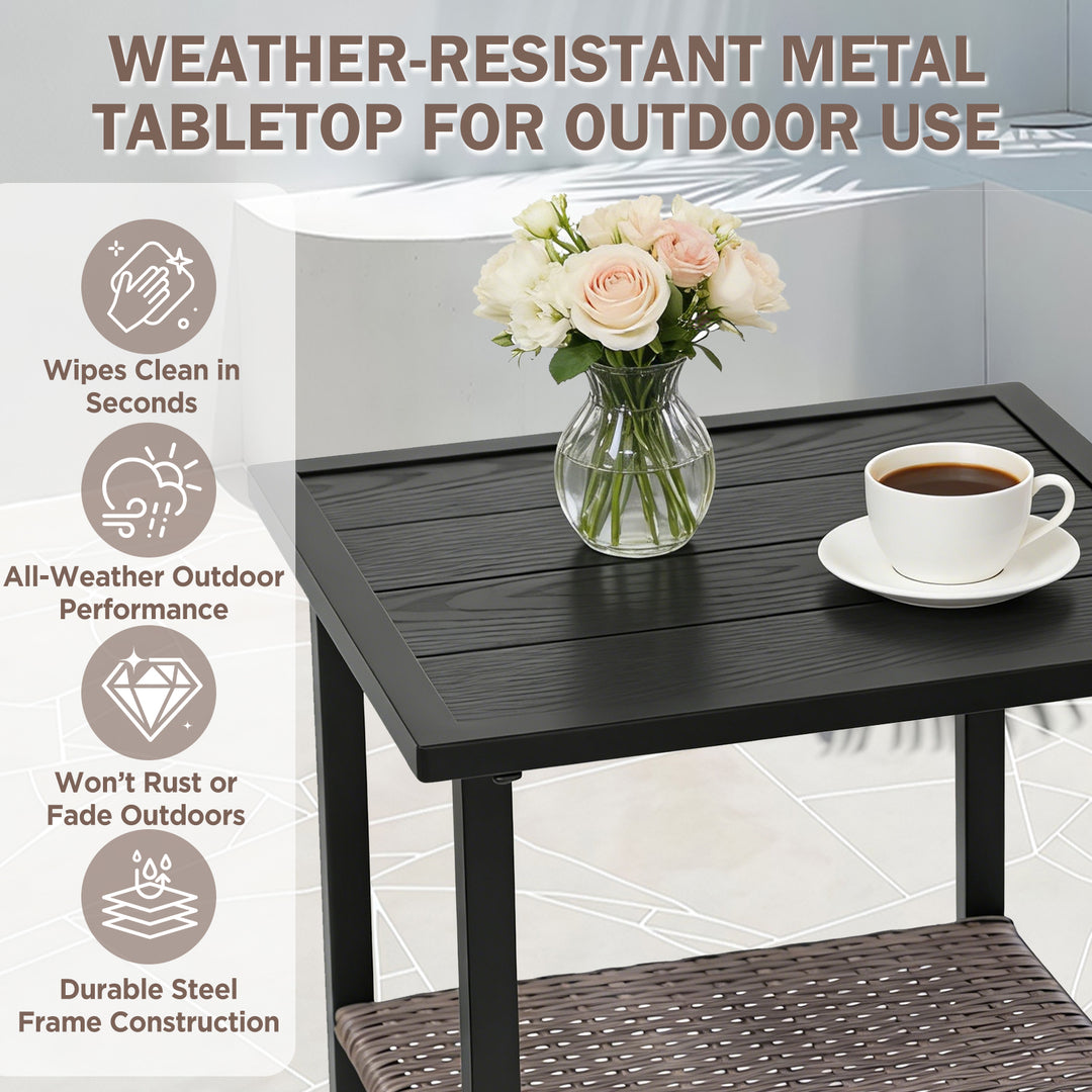 COOS BAY Sunset Haven Outdoor Patio Side Table/Coffee Table