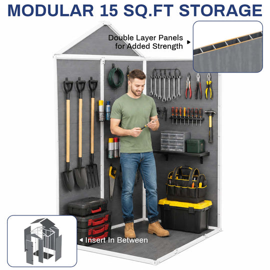 COOS BAY 5x3/6x4/8x6/8x8 Outdoor Storage Shed