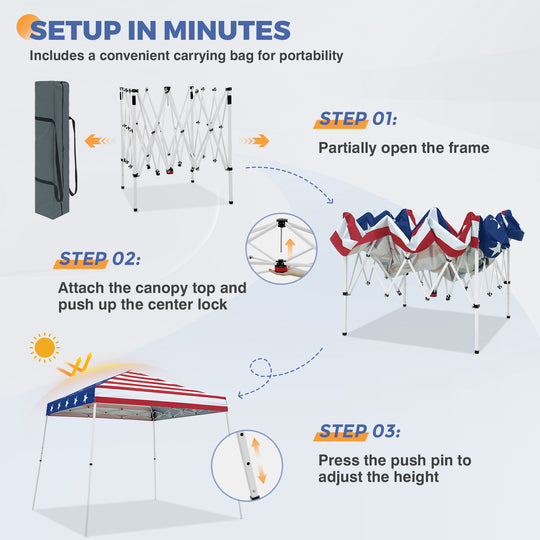 10x10 Pop Up Canopy Tent , 10x10 Base 8x8 Top