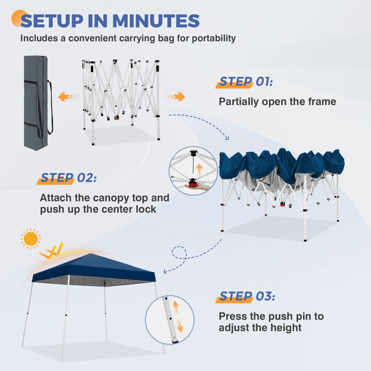 10x10 Pop Up Canopy Tent , 10x10 Base 8x8 Top