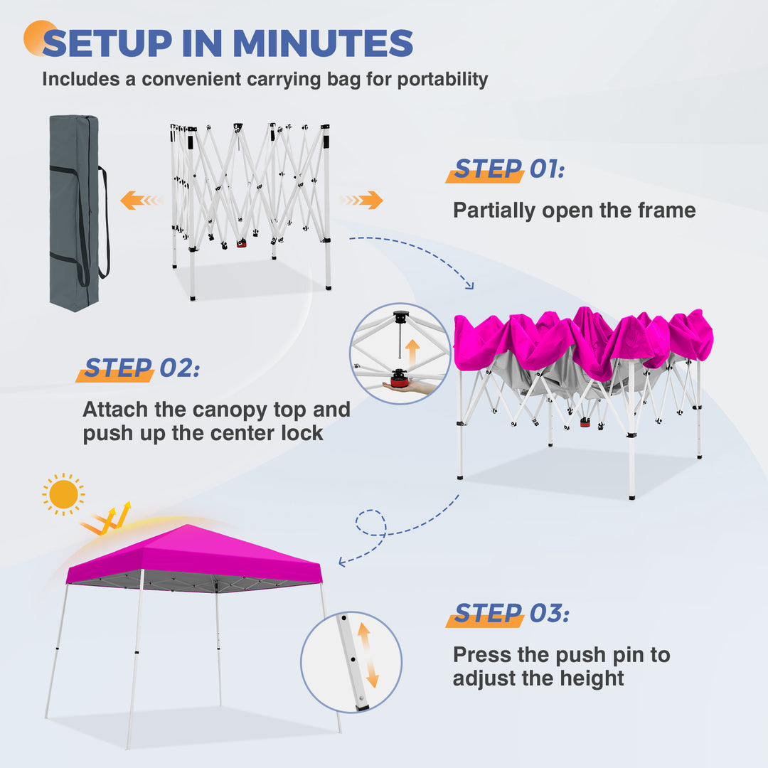 10x10 Pop Up Canopy Tent , 10x10 Base 8x8 Top