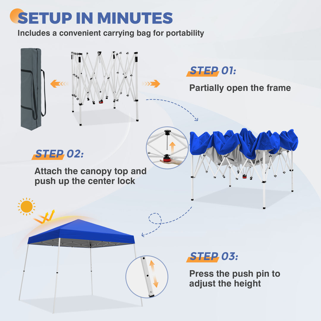 10x10 Pop Up Canopy Tent , 10x10 Base 8x8 Top