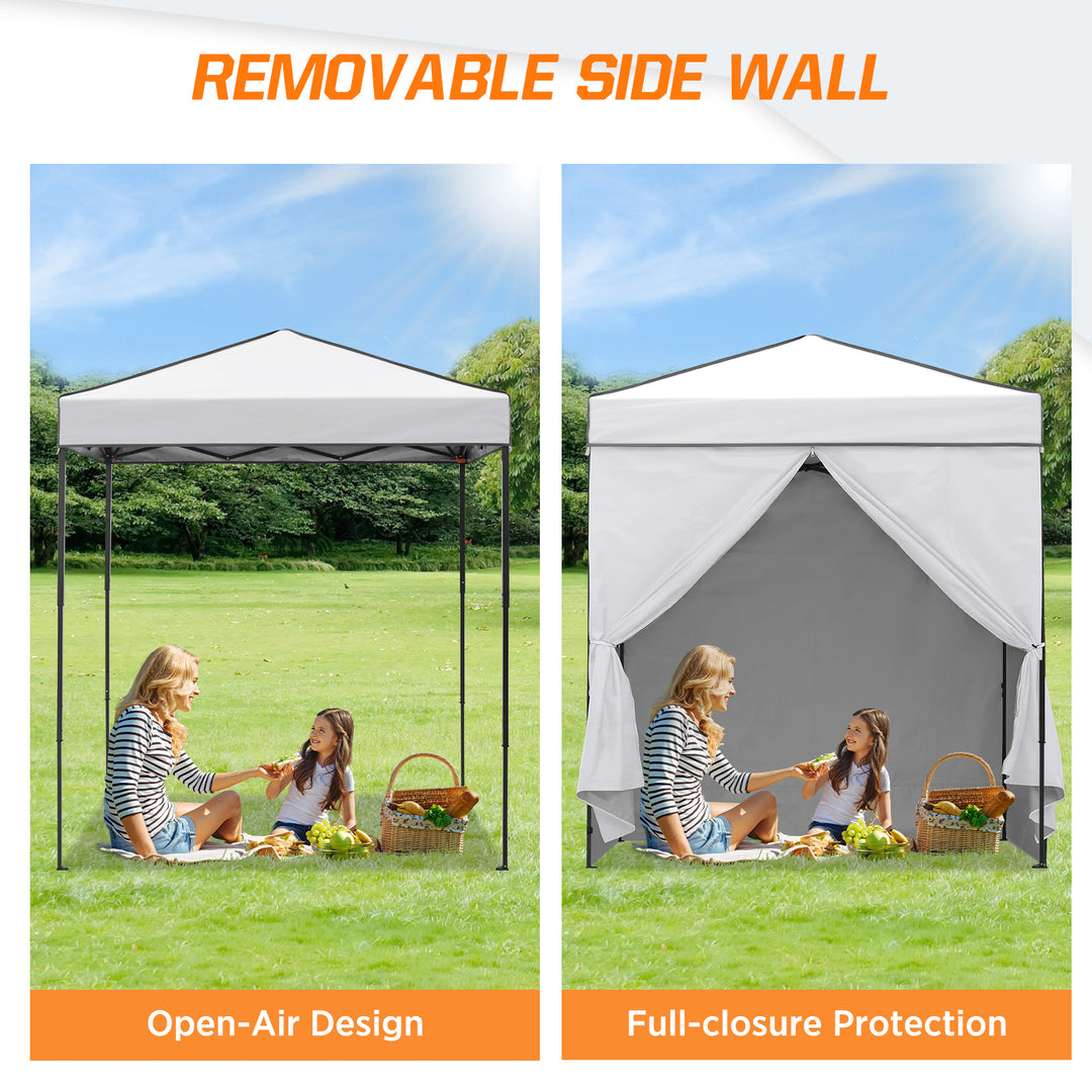 COOS BAY Pop Up Canopy Tent 6x4 with Four Removable Sun Walls