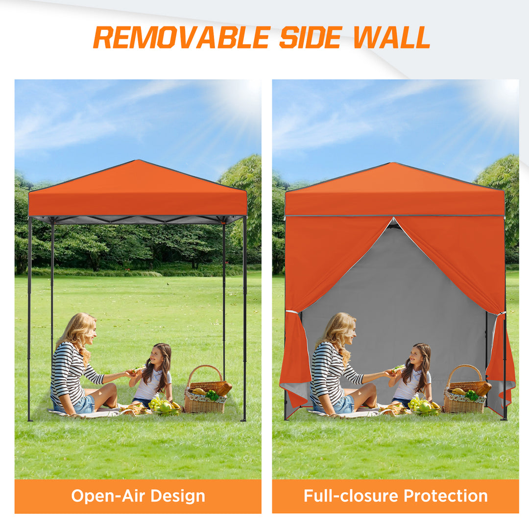 COOS BAY Pop Up Canopy Tent 6x4 with Four Removable Sun Walls