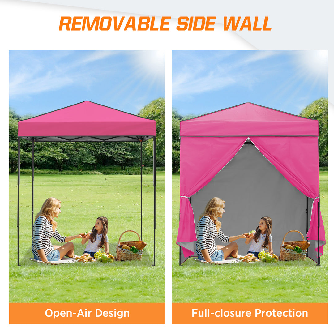 COOS BAY Pop Up Canopy Tent 6x4 with Four Removable Sun Walls