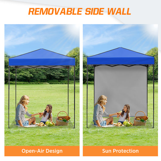 COOS BAY Pop Up Canopy Tent 6x4 with One Removable Sun Wall