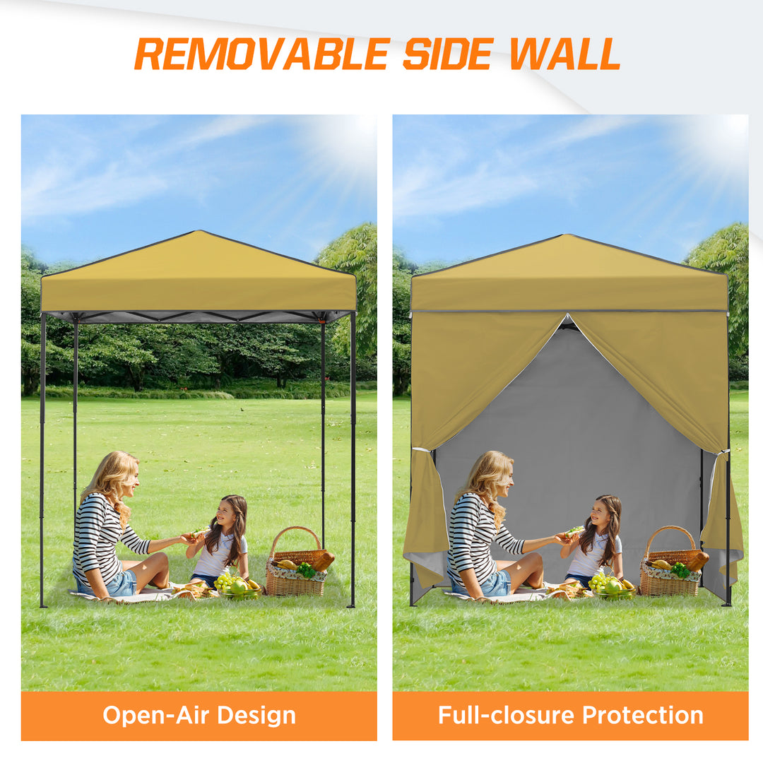 COOS BAY Pop Up Canopy Tent 6x4 with Four Removable Sun Walls
