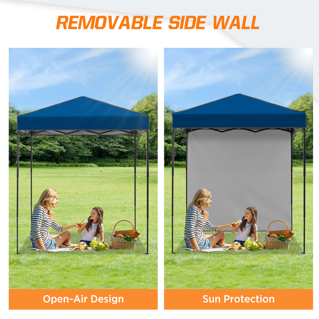 COOS BAY Pop Up Canopy Tent 6x4 with One Removable Sun Wall