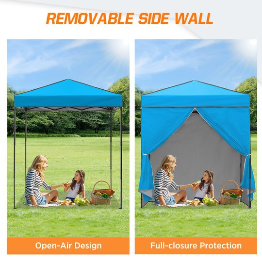 COOS BAY Pop Up Canopy Tent 6x4 with Four Removable Sun Walls
