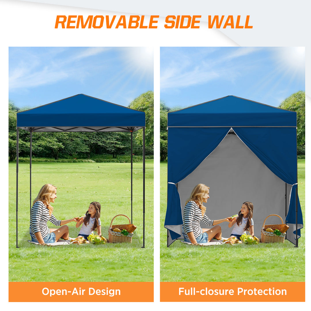 COOS BAY Pop Up Canopy Tent 6x4 with Four Removable Sun Walls