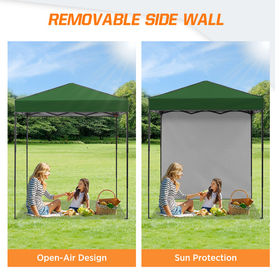 COOS BAY Pop Up Canopy Tent 6x4 with One Removable Sun Wall