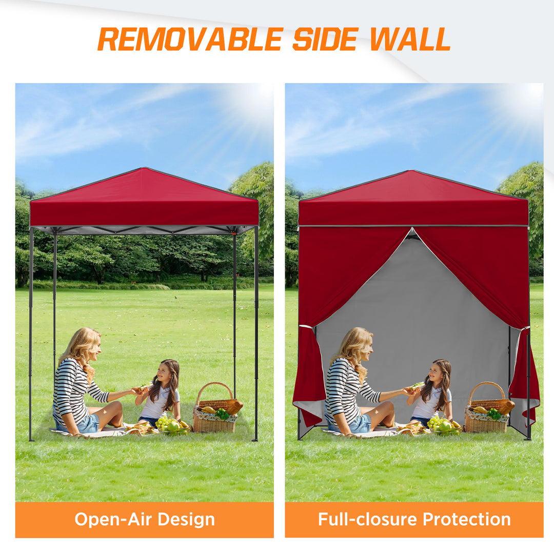 COOS BAY Pop Up Canopy Tent 6x4 with Four Removable Sun Walls