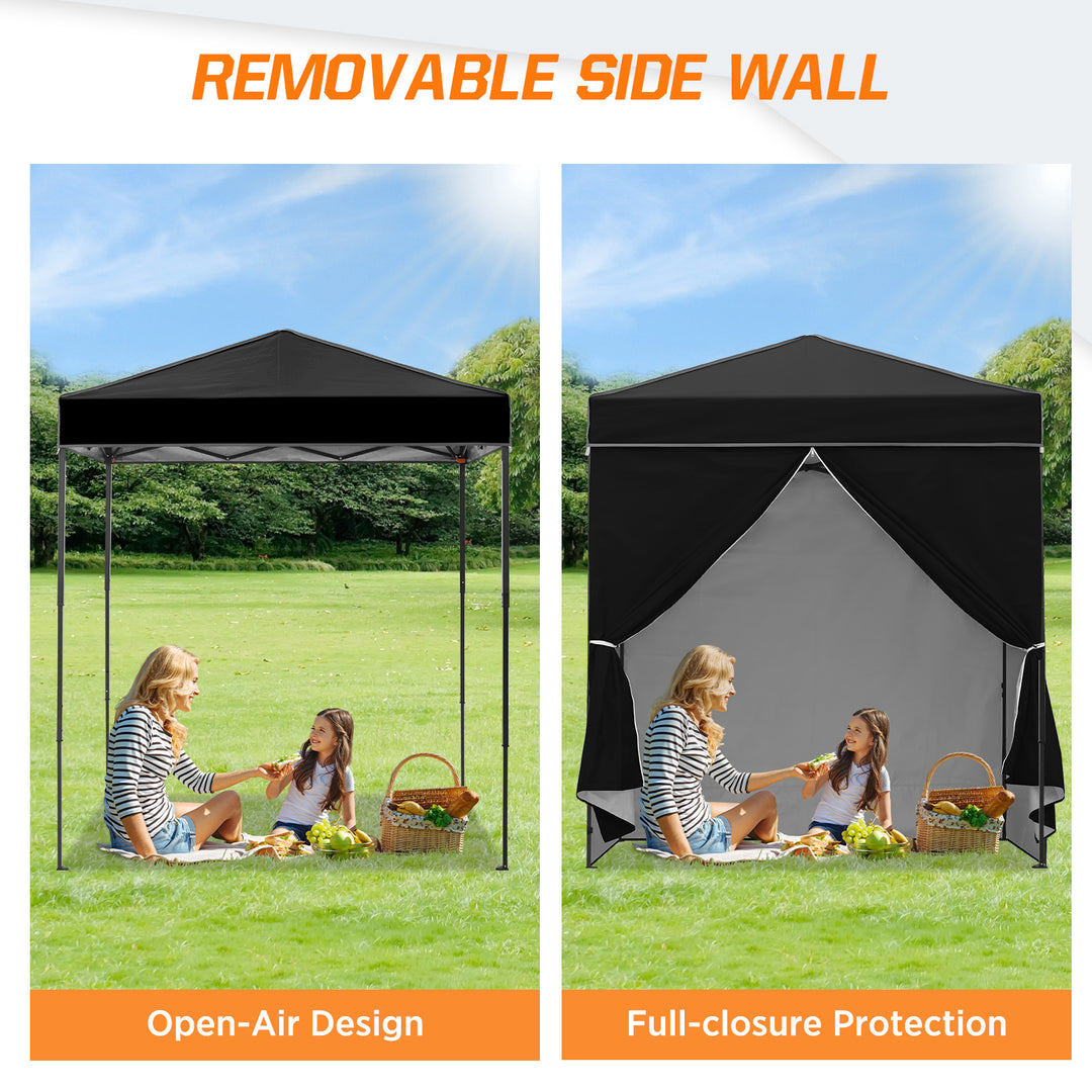 COOS BAY Pop Up Canopy Tent 6x4 with Four Removable Sun Walls