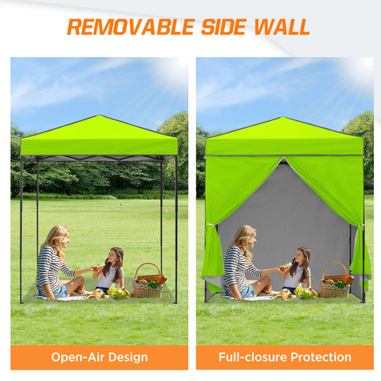 COOS BAY Pop Up Canopy Tent 6x4 with Four Removable Sun Walls
