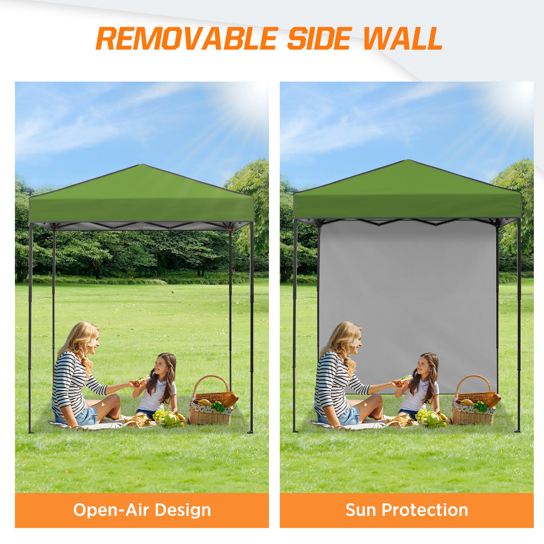COOS BAY Pop Up Canopy Tent 6x4 with One Removable Sun Wall