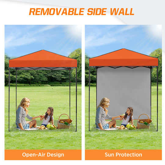 COOS BAY Pop Up Canopy Tent 6x4 with One Removable Sun Wall