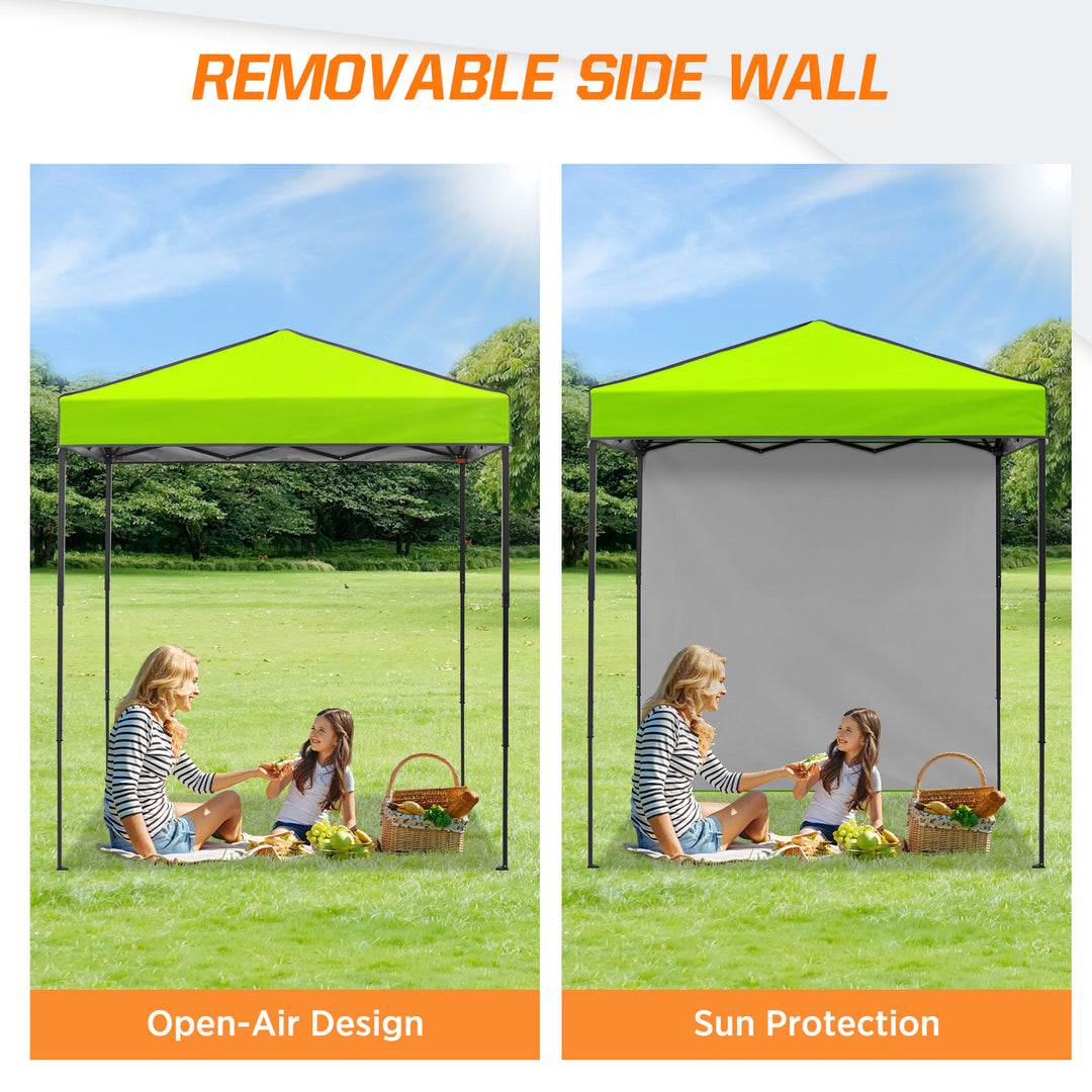 COOS BAY Pop Up Canopy Tent 6x4 with One Removable Sun Wall