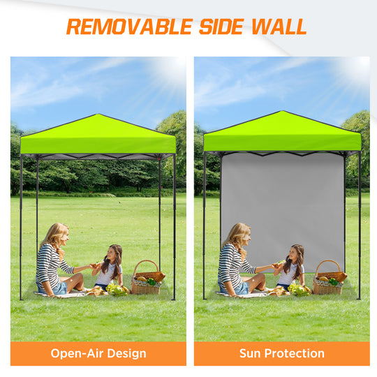 COOS BAY Pop Up Canopy Tent 6x4 with One Removable Sun Wall