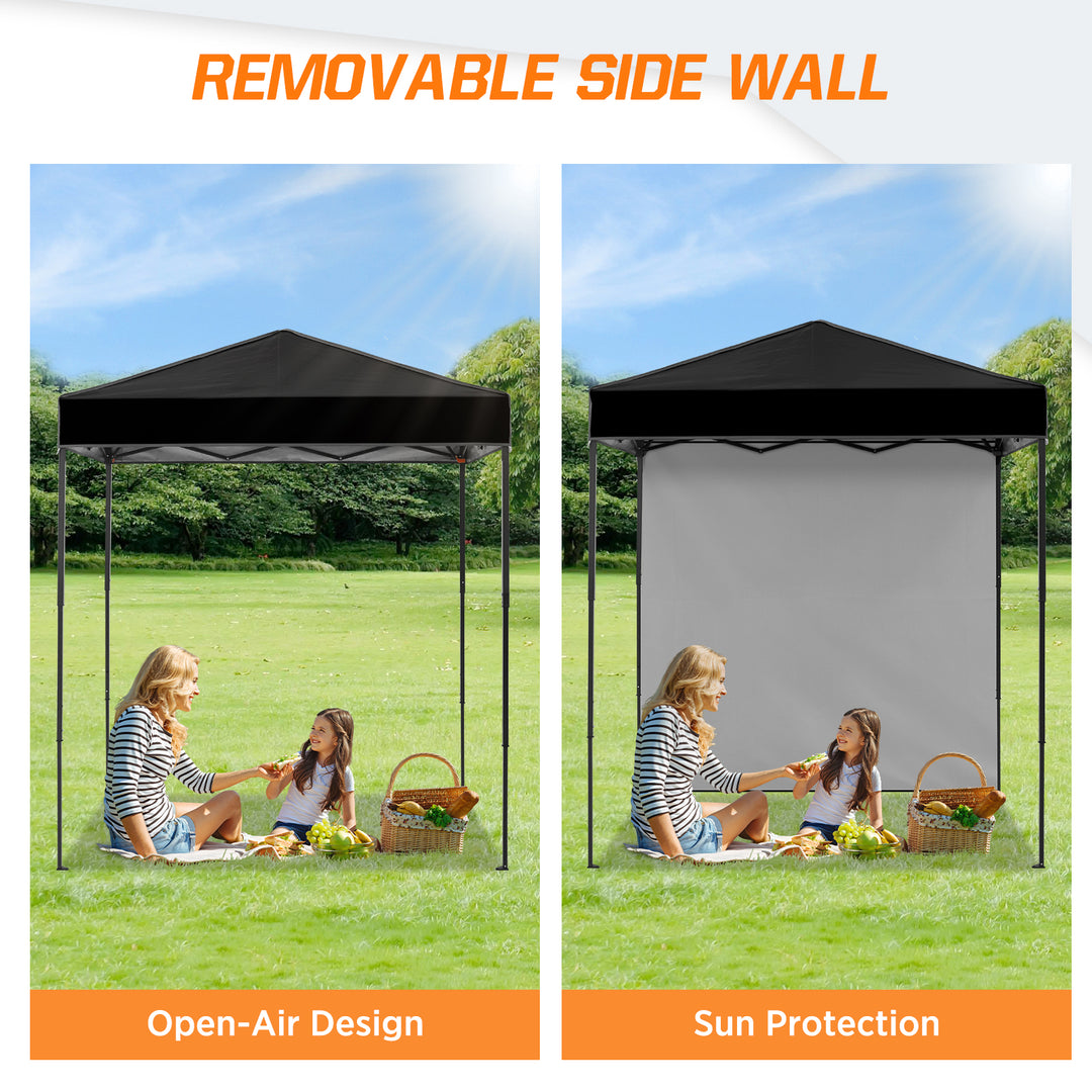 COOS BAY Pop Up Canopy Tent 6x4 with One Removable Sun Wall