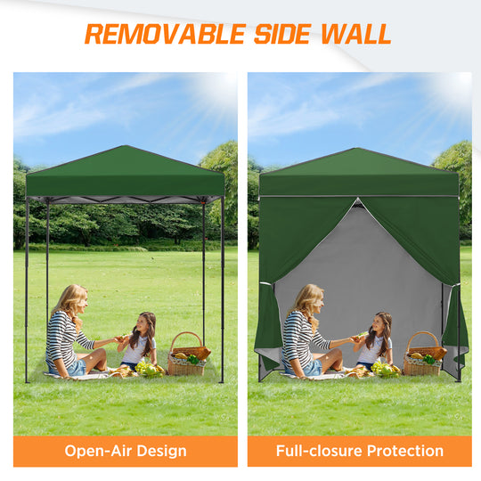 COOS BAY Pop Up Canopy Tent 6x4 with Four Removable Sun Walls