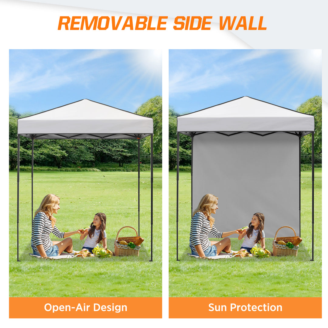 COOS BAY Pop Up Canopy Tent 6x4 with One Removable Sun Wall