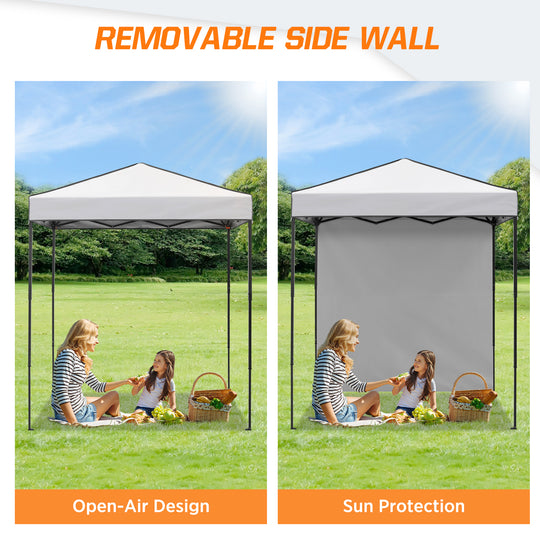 COOS BAY Pop Up Canopy Tent 6x4 with One Removable Sun Wall