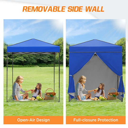 COOS BAY Pop Up Canopy Tent 6x4 with Four Removable Sun Walls