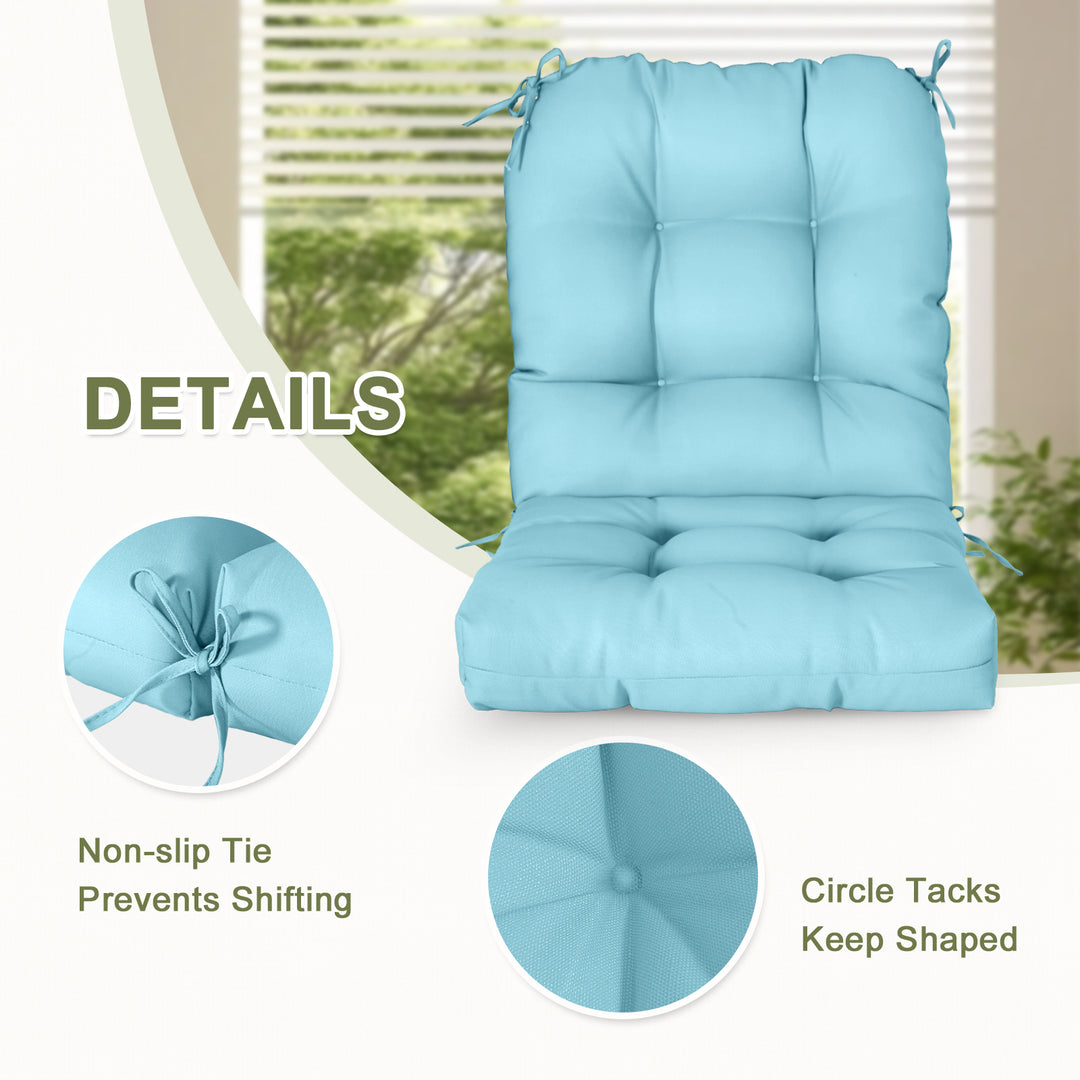 COOS BAY Tufted High Back Chair Cushions, 42x21 Inch, Set of 2