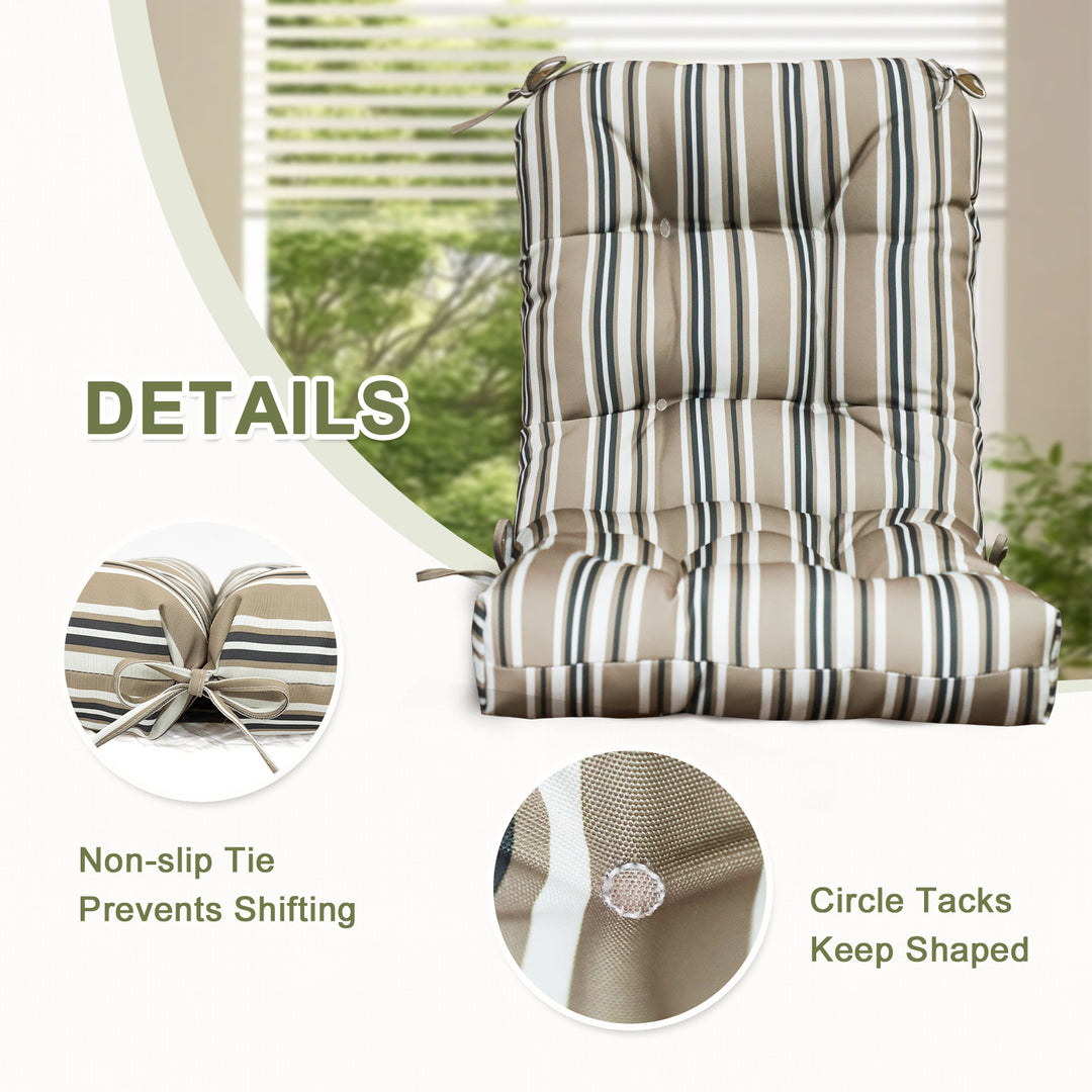 COOS BAY Tufted High Back Chair Cushions, 42x21 Inch, 1 Pack