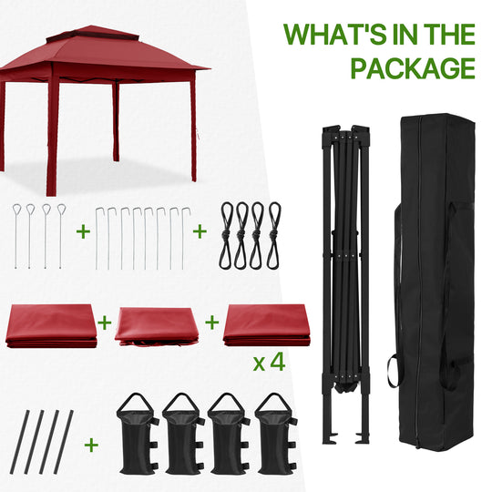 COOS BAY 11x11 Pop Up Gazebo with 4 Sidewalls