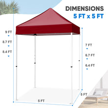 Load image into Gallery viewer, COOS BAY 5x5 Portable Instant Canopy Tent