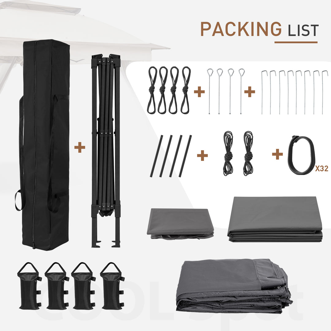 COOS BAY 11x11 Pop Up Gazebo with Mesh Netting