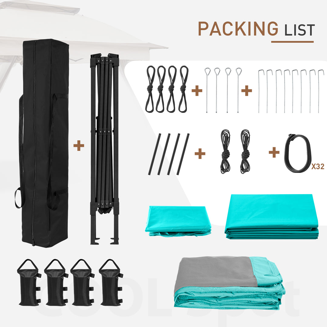 COOS BAY 11x11 Pop Up Gazebo with Mesh Netting