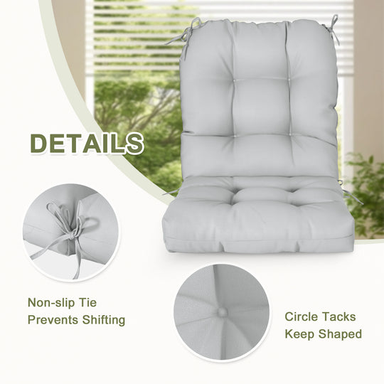 COOS BAY Tufted High Back Chair Cushions, 42x21 Inch, 4 Pack
