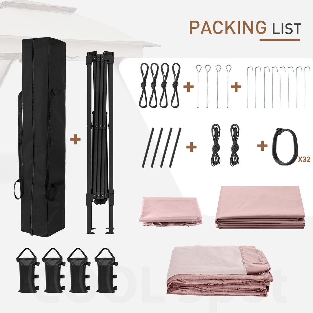 COOS BAY 11x11 Pop Up Gazebo with Mesh Netting