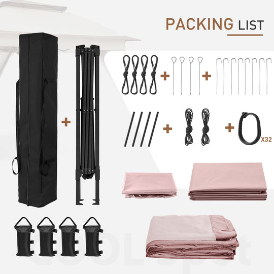 COOS BAY 11x11 Pop Up Gazebo with Mesh Netting