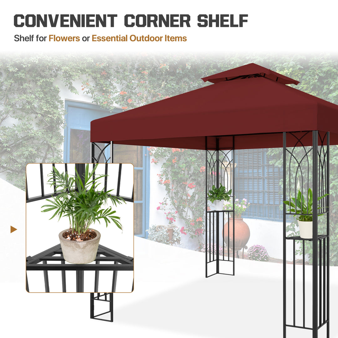 COOS BAY 8x8 Outdoor Patio Two-Tier Soft Top Gazebo