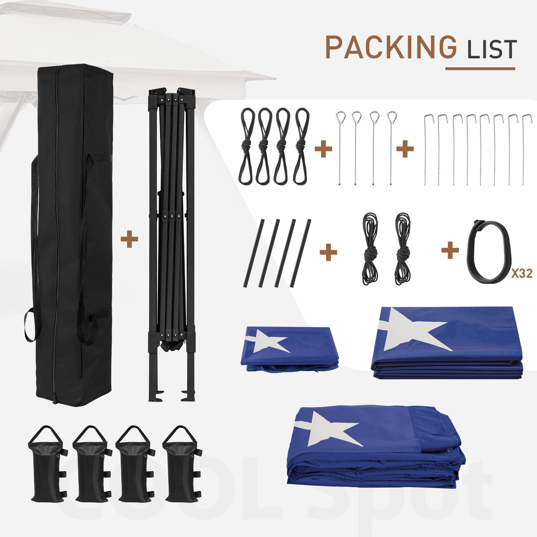 COOS BAY 11x11 Pop Up Gazebo with Mesh Netting