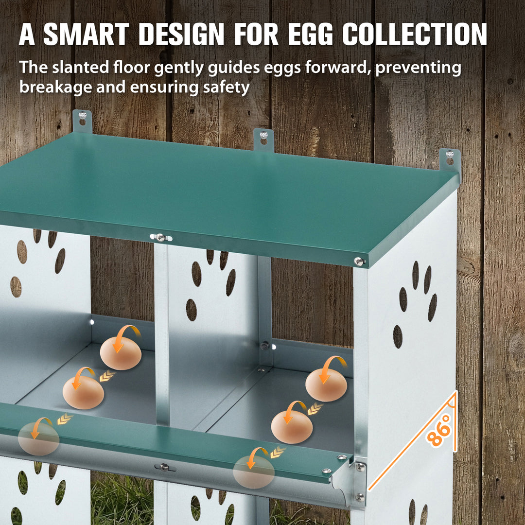 COOS BAY Metal Chicken Nesting Box, Green
