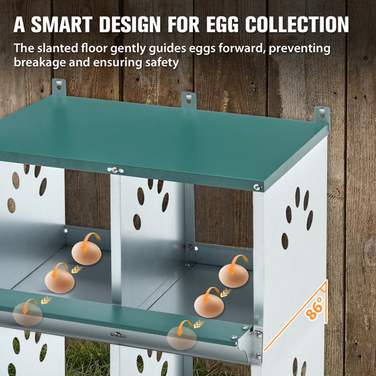 COOS BAY Metal Chicken Nesting Box, Green