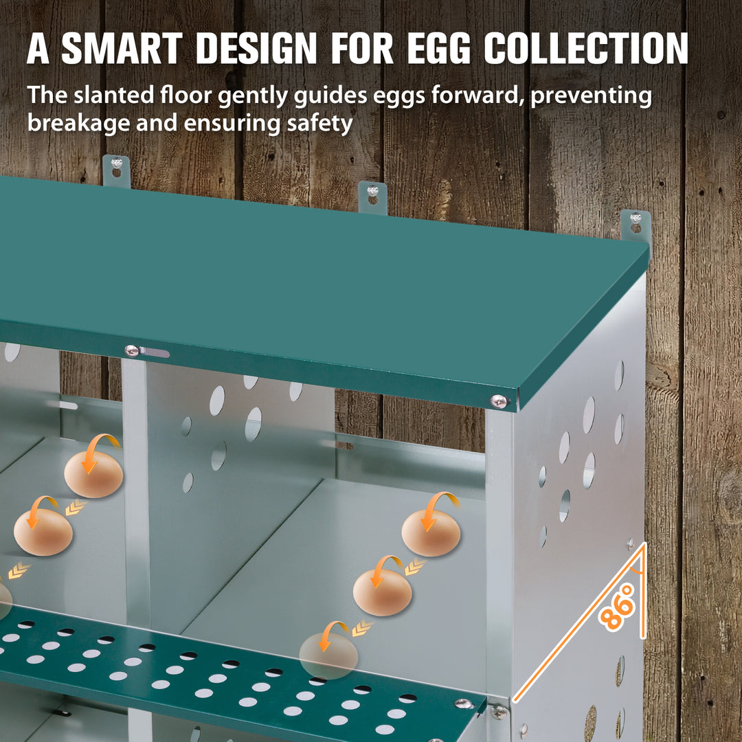 COOS BAY Metal Chicken Nesting Box, Green